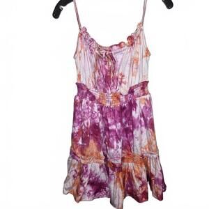Tularosa Pink and Orange tie-dye dress Size XS